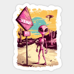Alien From Venus Sticker